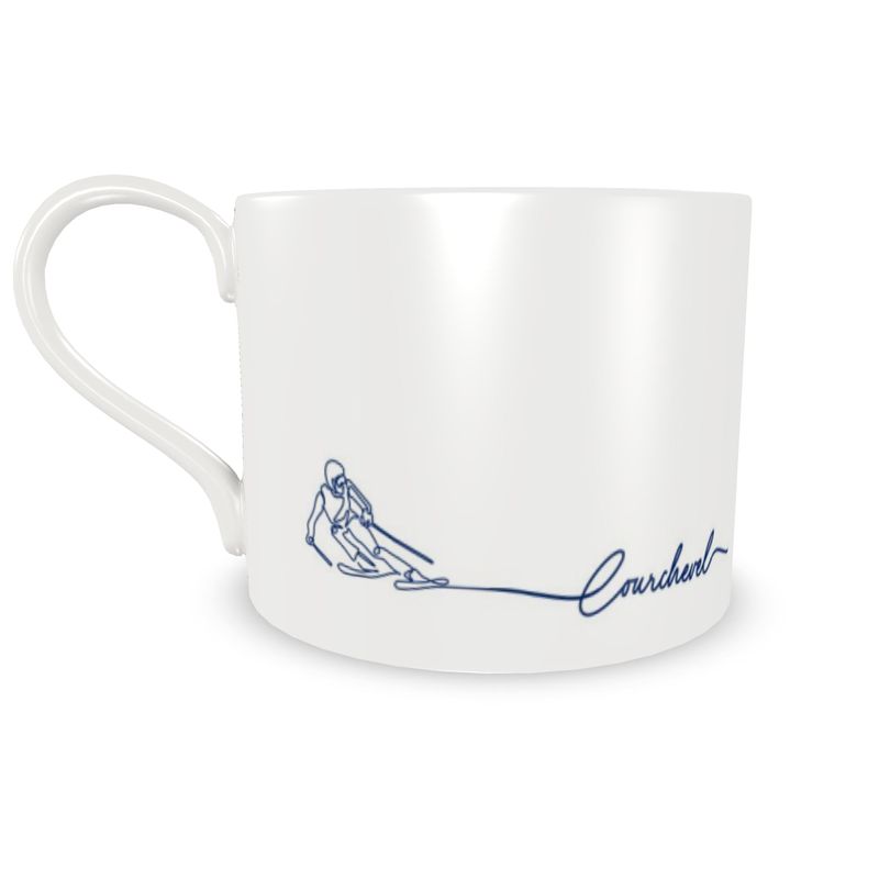 Feine Porzellan-Espressotasse und Untertasse für Chalet