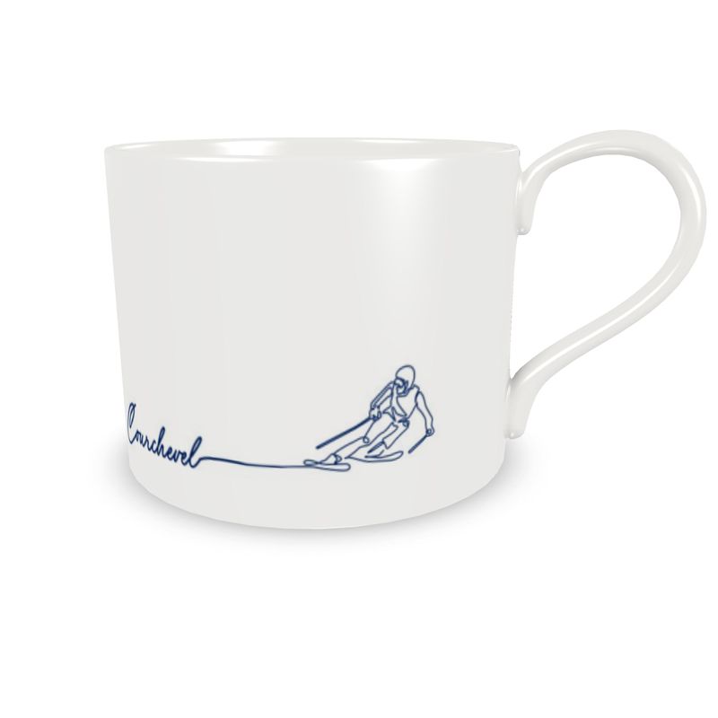 Feine Porzellan-Espressotasse und Untertasse für Chalet