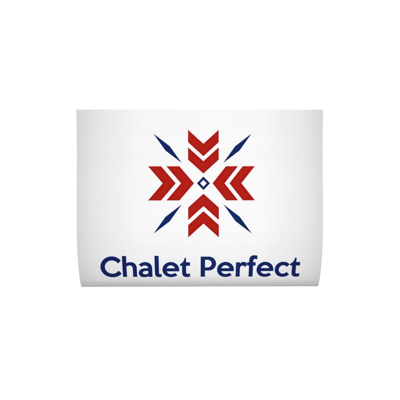 Les Menuires Skier Red, White and Blue Velvet Chalet Cushion