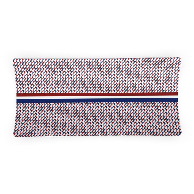 Designer Serving Dish - Red, white and blue Ski themed