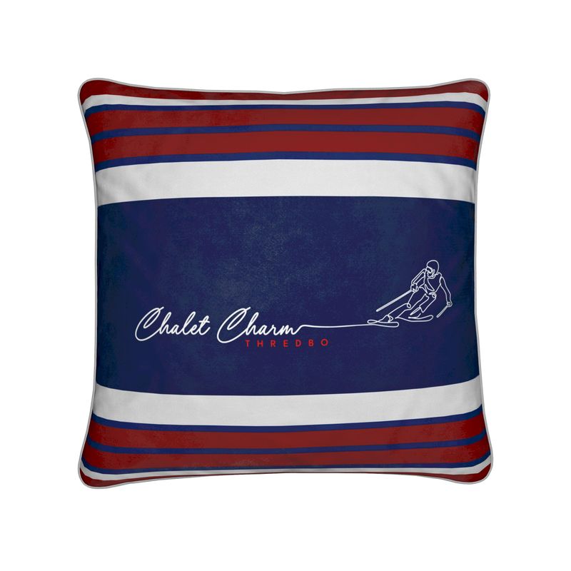 Chalet Charm Thredbo, Soft Velvet Skier Cushion