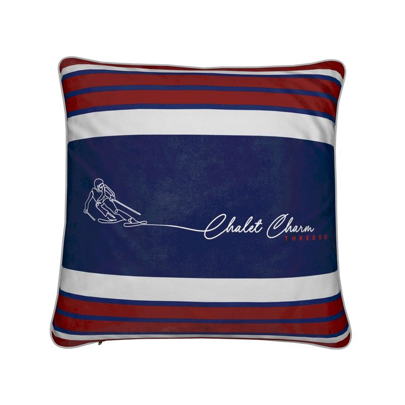 Chalet Charm Thredbo, Soft Velvet Skier Cushion
