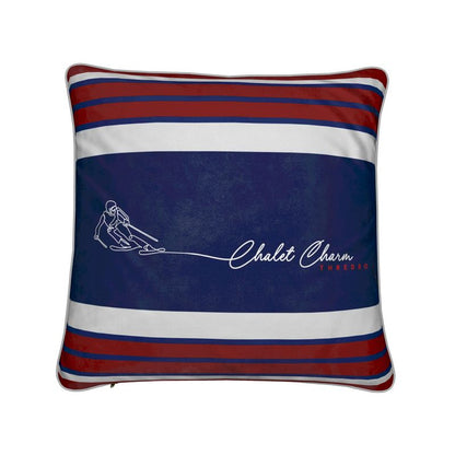 Chalet Charm Thredbo, Soft Velvet Skier Cushion