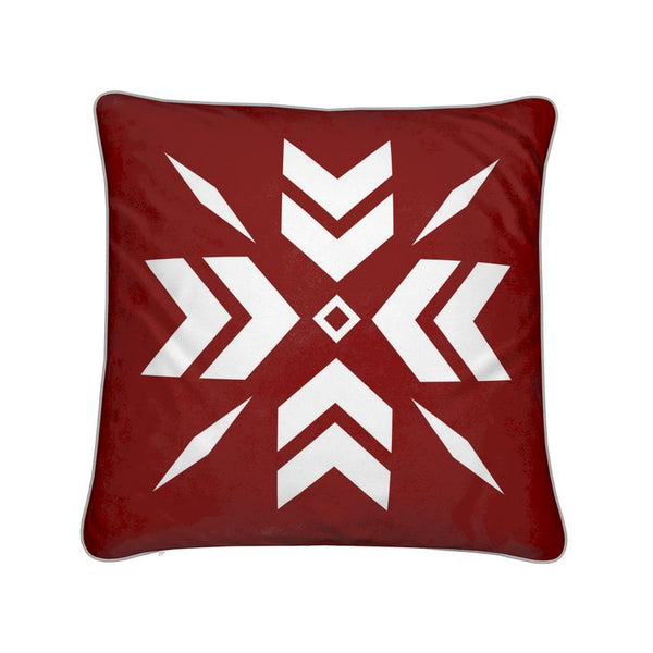 Ski-Themen-Kissen in Rot und Weiß Chalet