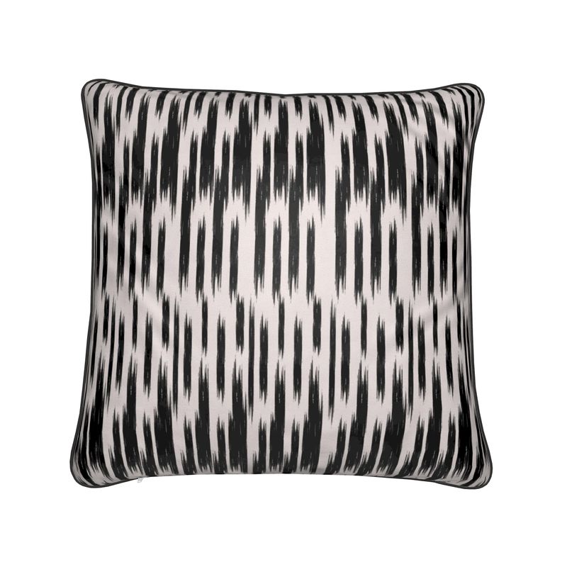 ASPEN Ski Themed, White Soft Velvet SKI Chalet / SKI Lodge Cushion