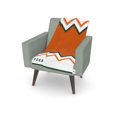 Verbier, Ski Themed, Fleece Backed Throw Blanket