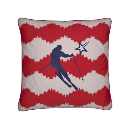 Colorado Navy and Red with Stars and Stripes Chalet Cushion