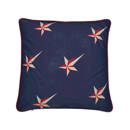 Colorado Navy and Red with Stars and Stripes Chalet Cushion