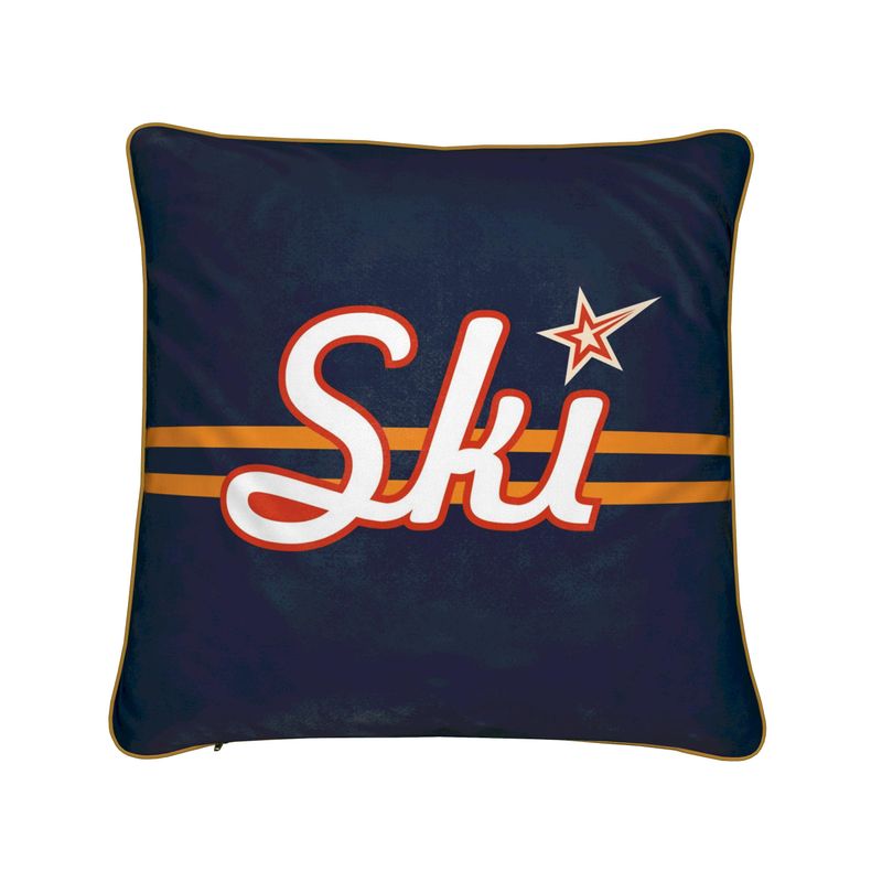 Coussin décoratif en velours doux sur le thème du ski à Niseko 