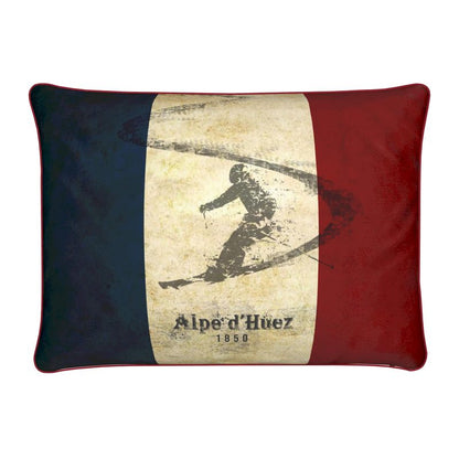 Alpe d'Huez,Vintage French Chalet Cushion
