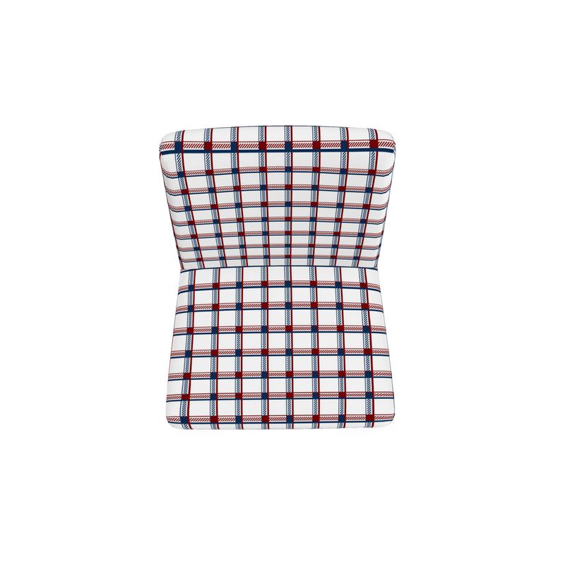 Val Thorens Chalet Bunk Room Red, Whtie and Blue Check Occasional Chair