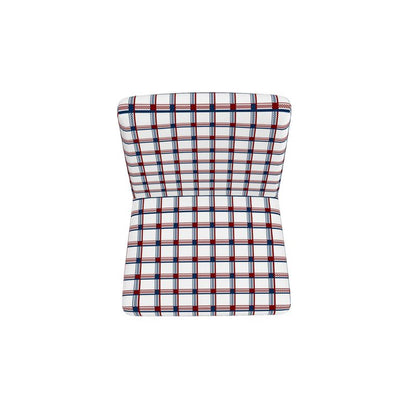 Val Thorens Chalet Bunk Room Red, Whtie and Blue Check Occasional Chair