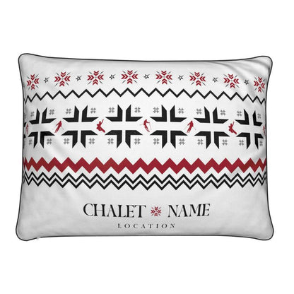 Custom Ski Themed Soft Velvet Cushion