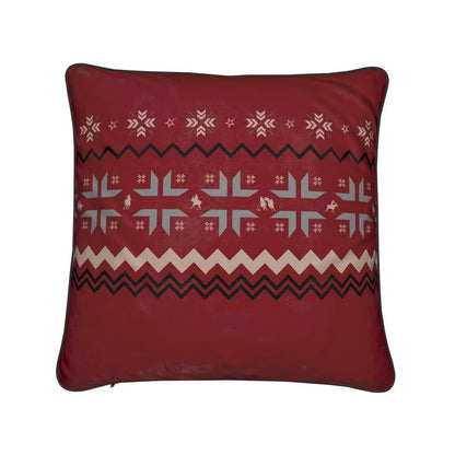 Snow Polo Themed Velvet Cushion