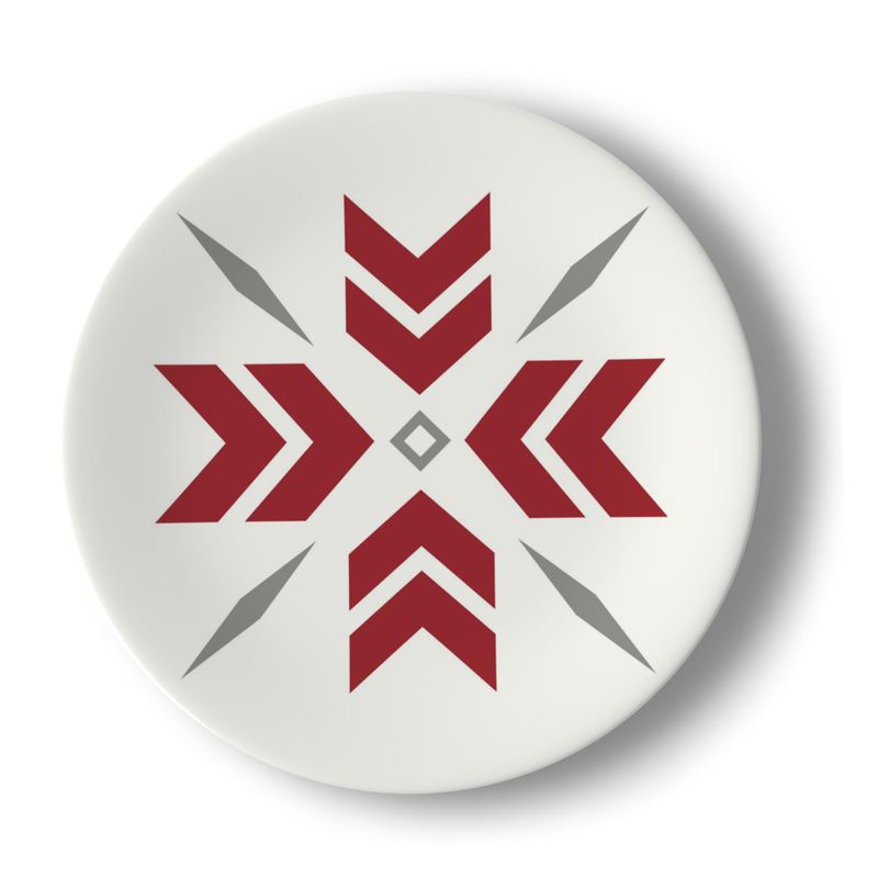 "Ski Themed" Snowflake Dinner Plate