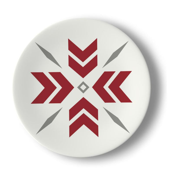 "Ski Themed" Snowflake Dinner Plate