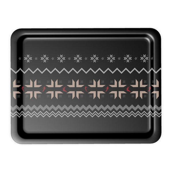 Ski Themed Service Tray Snowflake Design