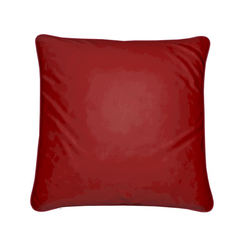 Ski Themed Red White and Blue Snowflake Chalet Cushion