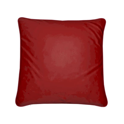 Ski Themed Red White and Blue Snowflake Chalet Cushion