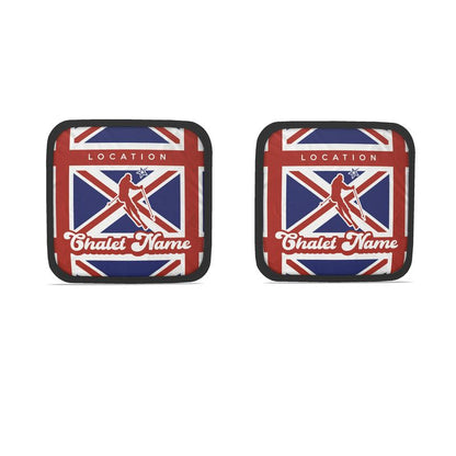 Personalised Brit Themed Union Jack Skier Chalet Dish Pad