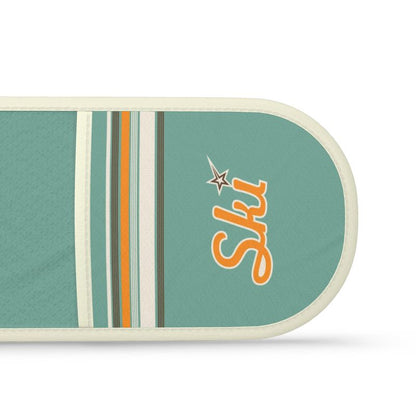 Chalet Ski Themed Double Oven Glove
