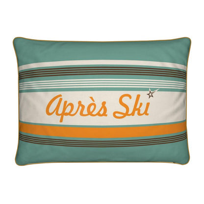Retro Après Ski Green, Velvet Cushion