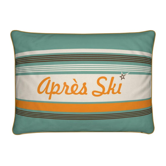 Retro Après Ski Green, Velvet Cushion