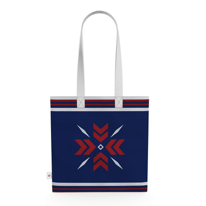 Shopping Tote, Snowflake, Red, White and Blue