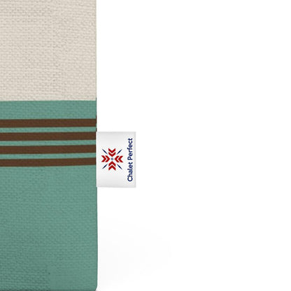 Shopping Tote, Retro Ski, Green and Gold