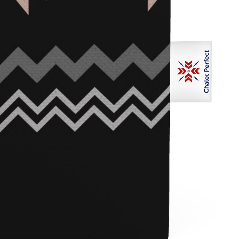 Shopping Tote, Ski Themed, Black and Beige
