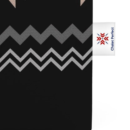 Shopping Tote, Ski Themed, Black and Beige