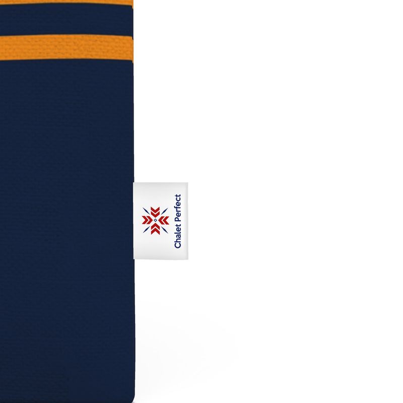 Retro Ski Shopping Tote, Blue and Orange