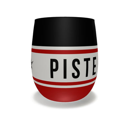 PISTE Ski Themed Stemless Water/Wine Glass