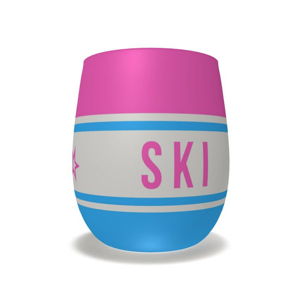 SKI Themed Stemless Glass