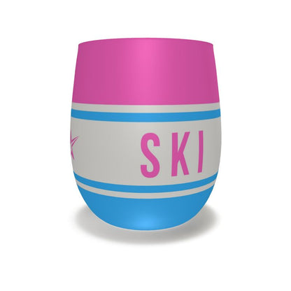 SKI Themed Stemless Glass