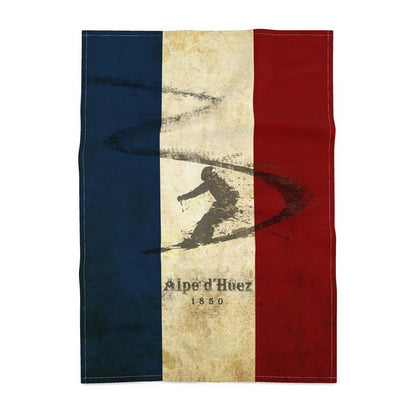 Ski Themed, Kitchen Towel with French Flag