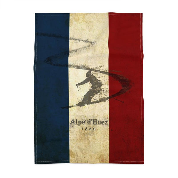 Ski Themed, Kitchen Towel with French Flag