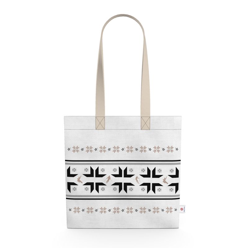 Retro Ski Themed Shopping Tote