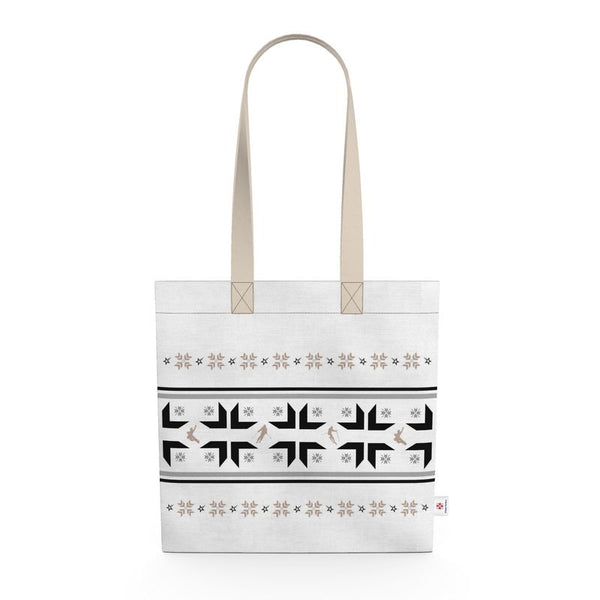 Retro Ski Themed Shopping Tote