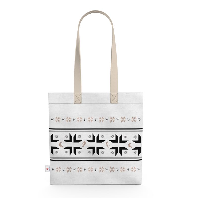 Retro Ski Themed Shopping Tote