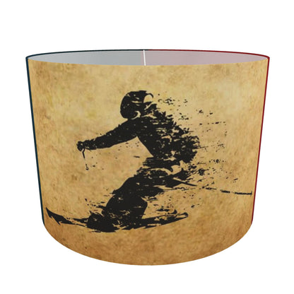 French Themed - Vintage Ski Drum Lamp Shade