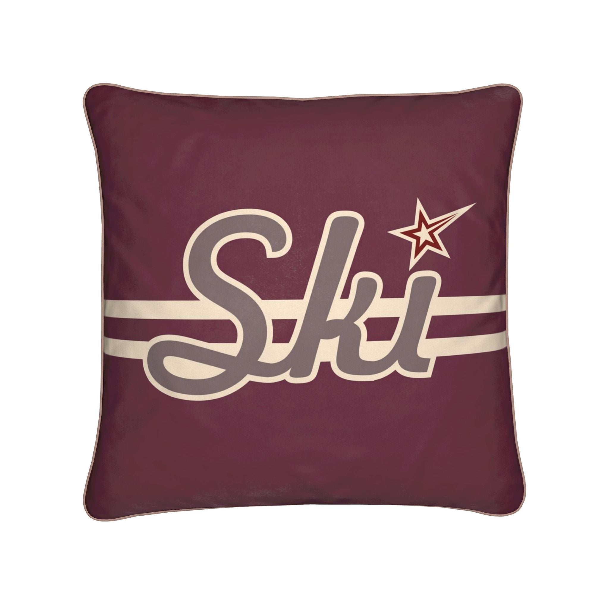 
                        Ski Cushion, Burgundy, Soft Velvet
                      