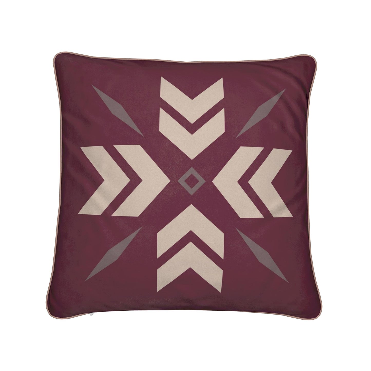Ski Cushion, Burgundy, Soft Velvet