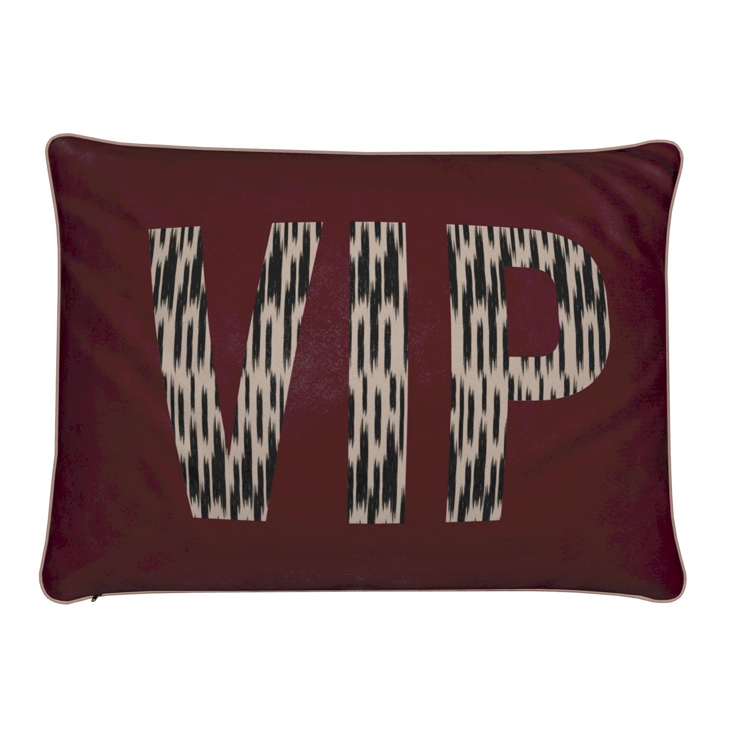 SKI VIP, Burgundy Soft Velvet Cushion