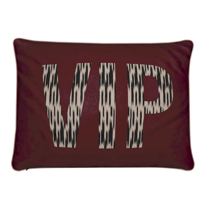 SKI VIP, Burgundy Soft Velvet Cushion