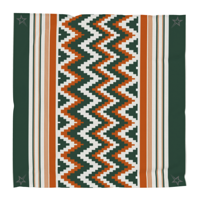 Throw Blanket, Retro Ski, Green and Orange, Shooting Stars, Double Sided