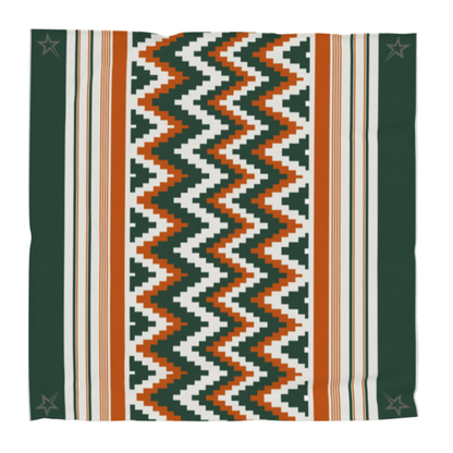 Throw Blanket, Retro Ski, Green and Orange, Shooting Stars, Double Sided