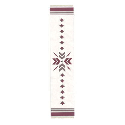 Après‑ski Décor Floor Rug - Burgundy Snowflake