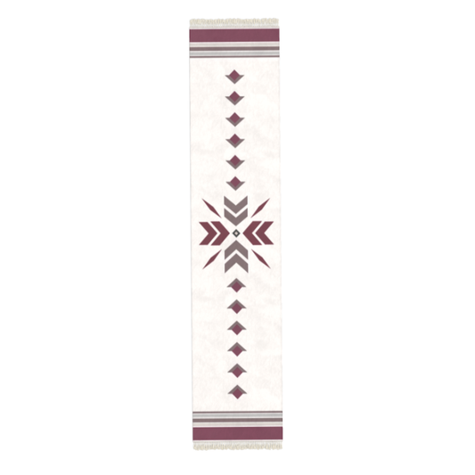 Après‑ski Décor Floor Rug - Burgundy Snowflake