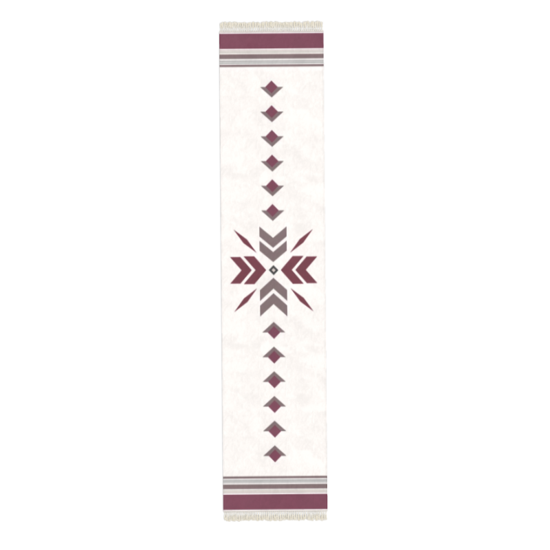 
                        Après‑ski Décor Floor Rug - Burgundy Snowflake
                      